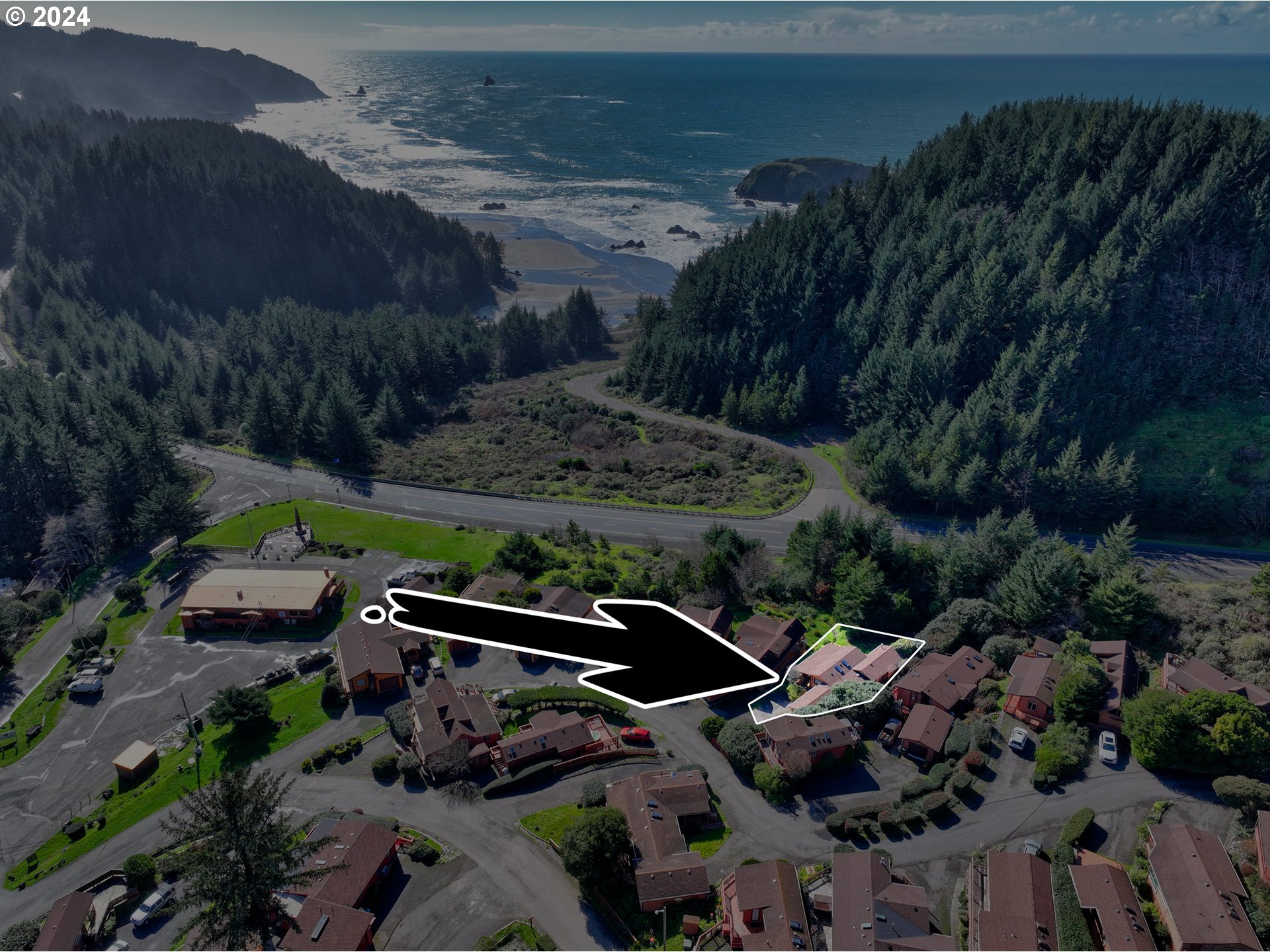 19921 Whaleshead Road, Unit OV8 Brookings, OR 97415 - Photo 6 of 48 a view of a yard with plants and large trees