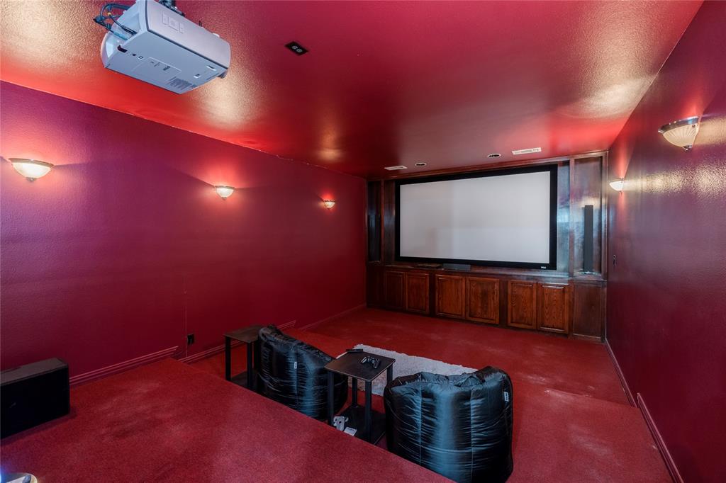 135 Kirkpatrick Road Ennis, TX 75119 - Photo 25 of 40 a projector room with furniture