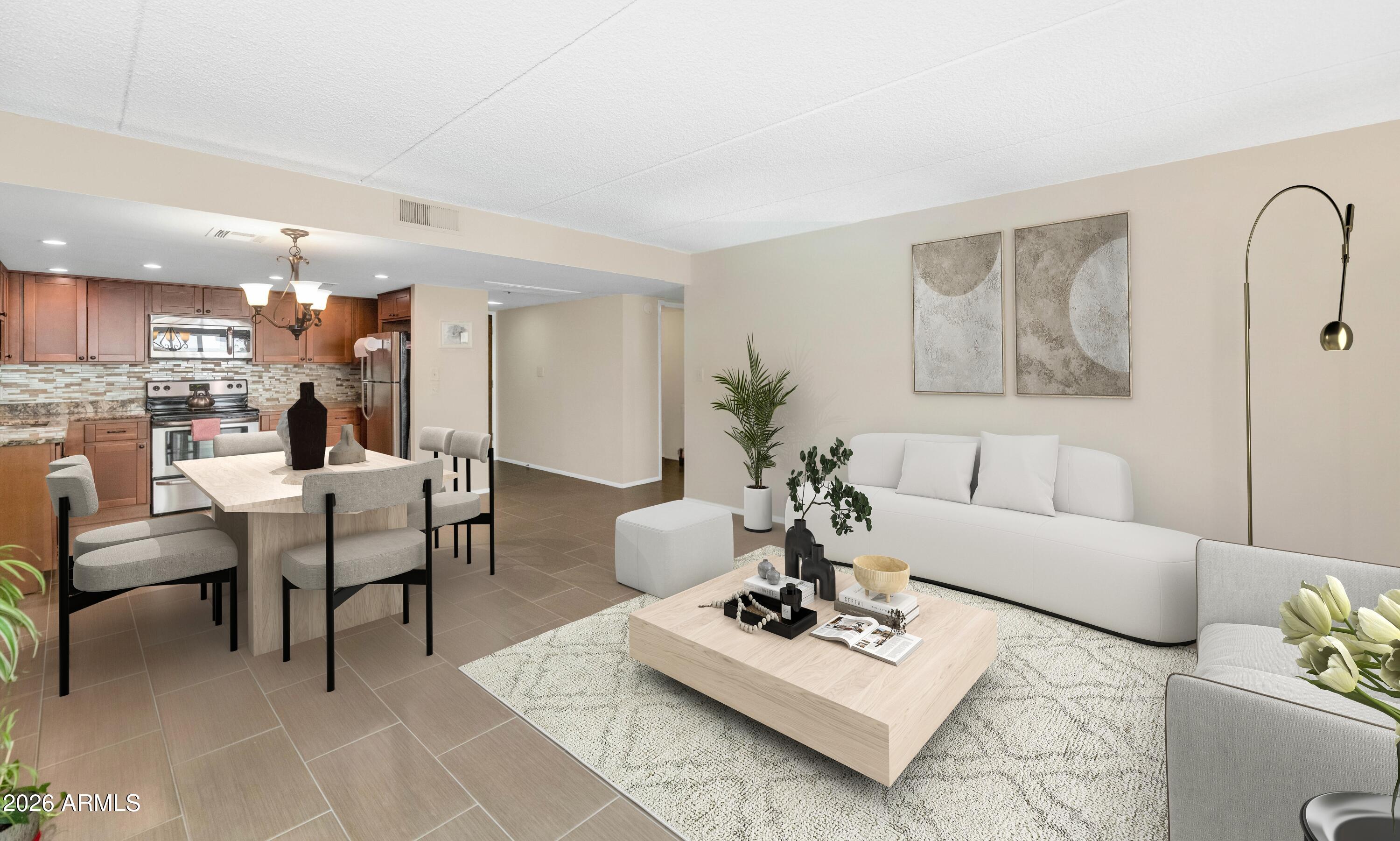 7960 East Camelback Road, Unit 409 Scottsdale, AZ 85251 - Photo 1 of 28 Virtual staging Family room