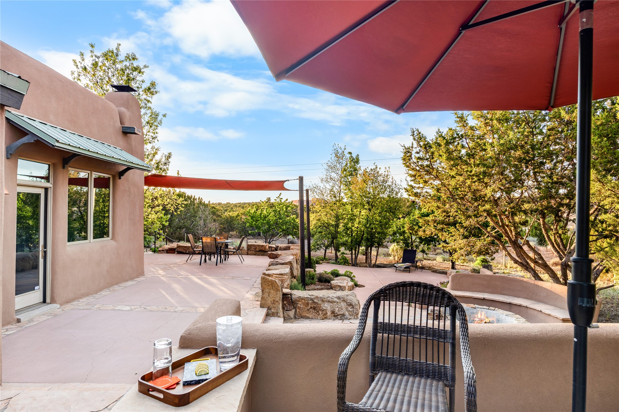 112 Coyote Ridge Trail Santa Fe, NM 87507 - Photo 49 of 54 Upper level patio to side patio