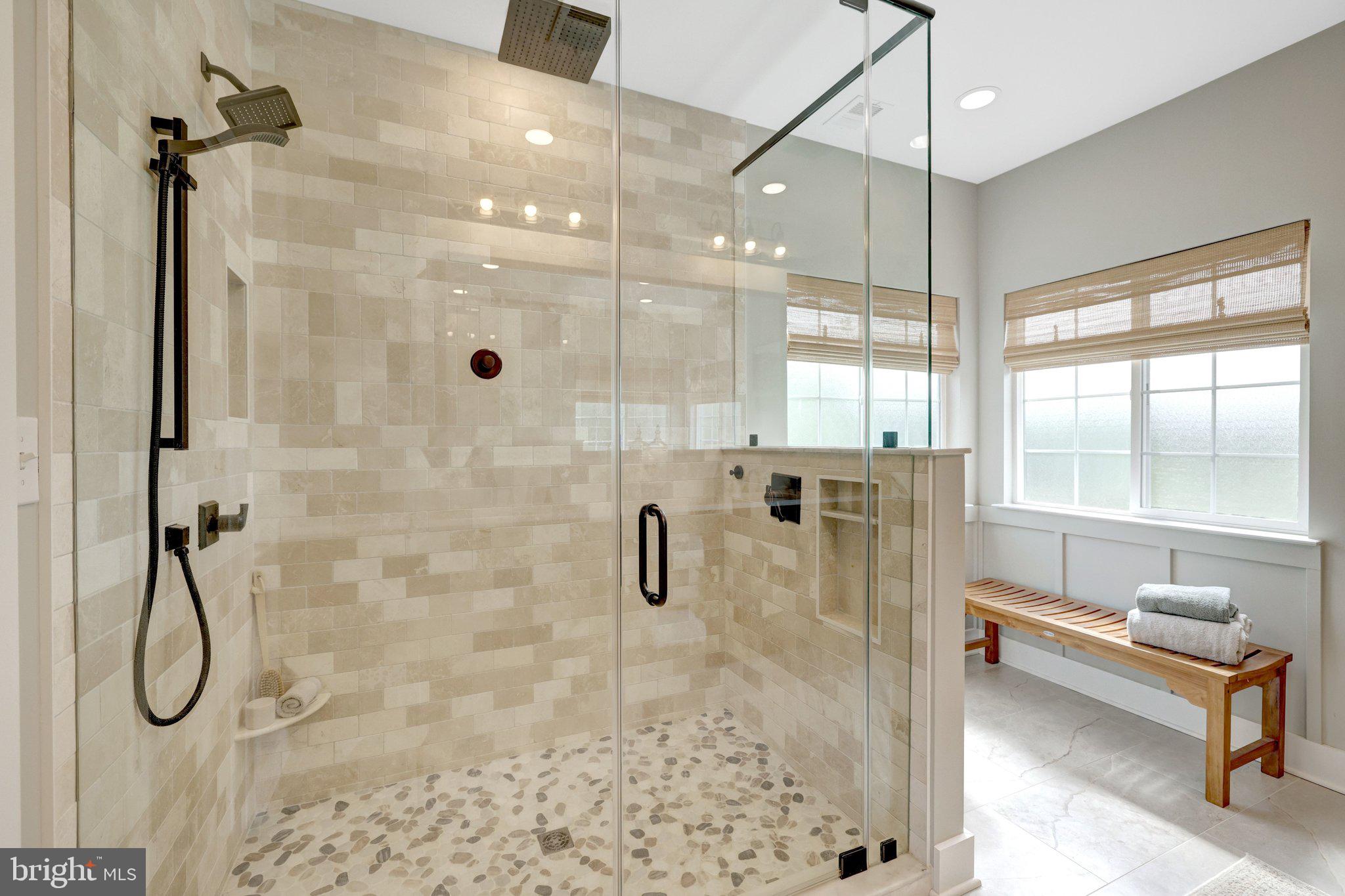 15002 Mountain Road Purcellville, VA 20132 - Photo 30 of 60 Glass shower with rainfall showerhead features