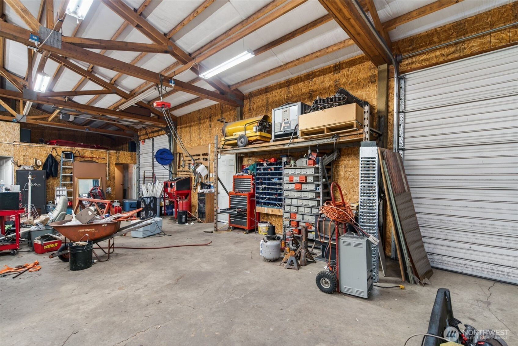 943 Fall Creek Road Longview, WA 98632 - Photo 27 of 40 a view of a storage room with stairs