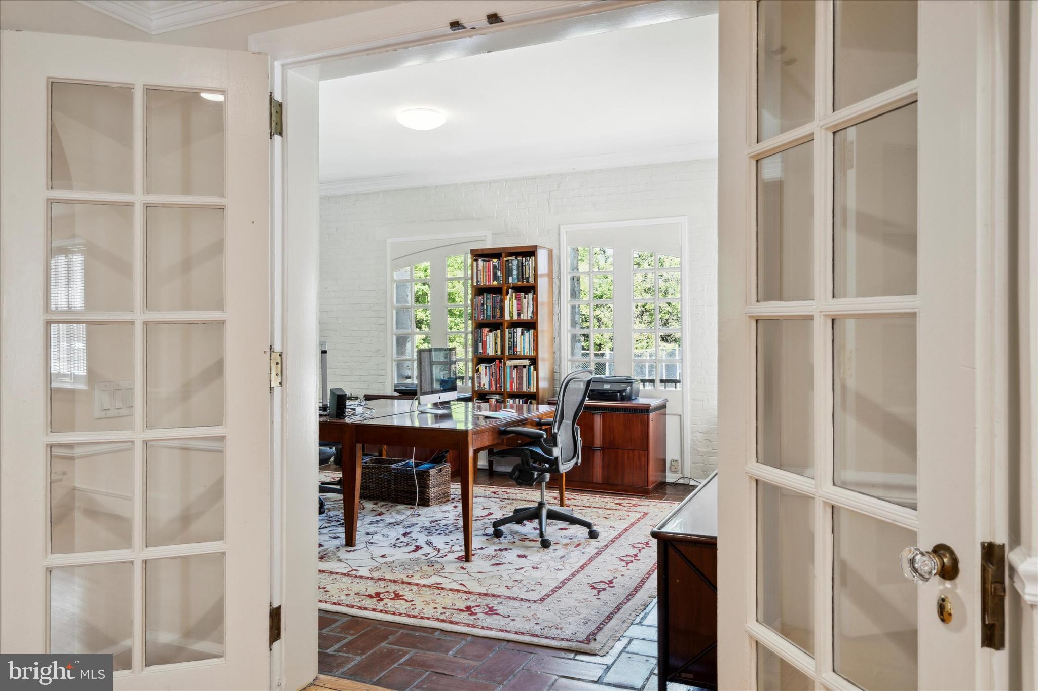 1264 Mill Road Rydal, PA 19046 - Photo 31 of 127 Spacious main floor study with brick floor