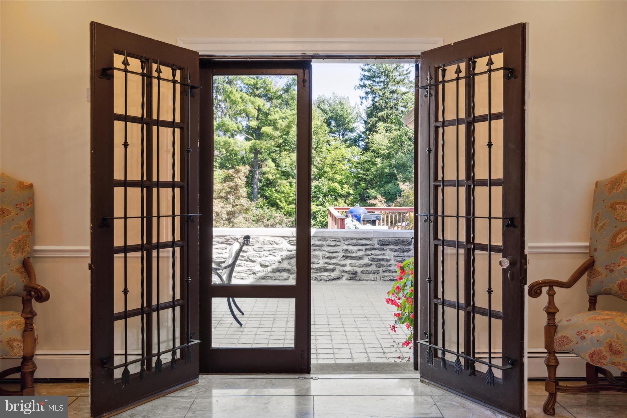 1264 Mill Road Rydal, PA 19046 - Photo 8 of 127 Main foyer view with doors to the rear patio