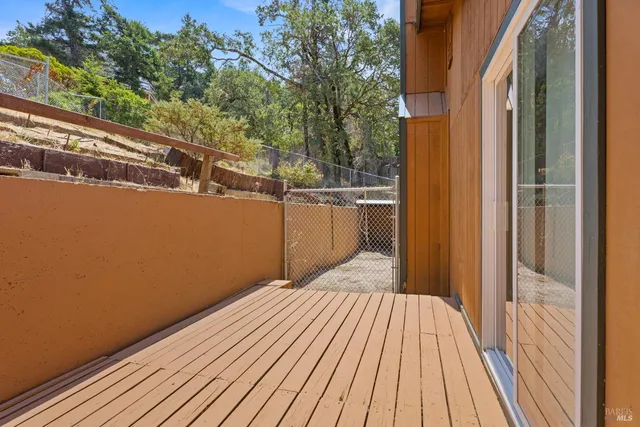 a view of small space with racks on the wall