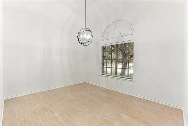 an empty room with a window
