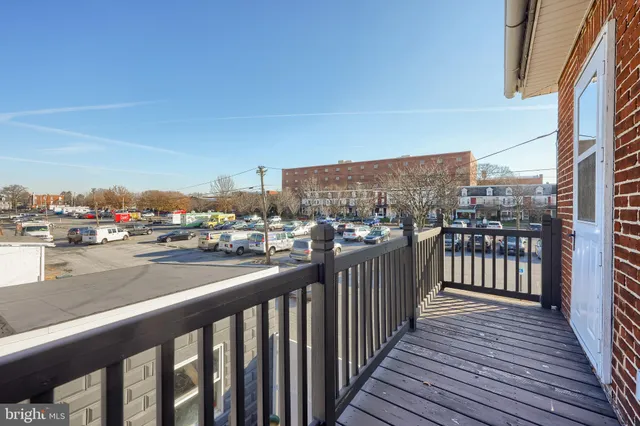 a view of city from a balcony