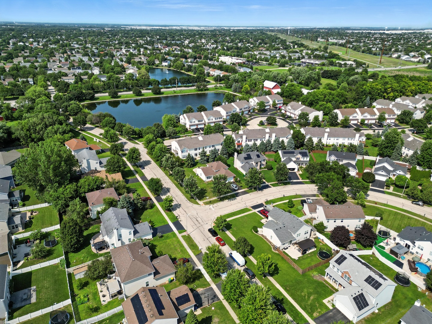1986 Brimstone Road Romeoville, IL 60446 - Photo 29 of 32 an aerial view of residential houses with outdoor space