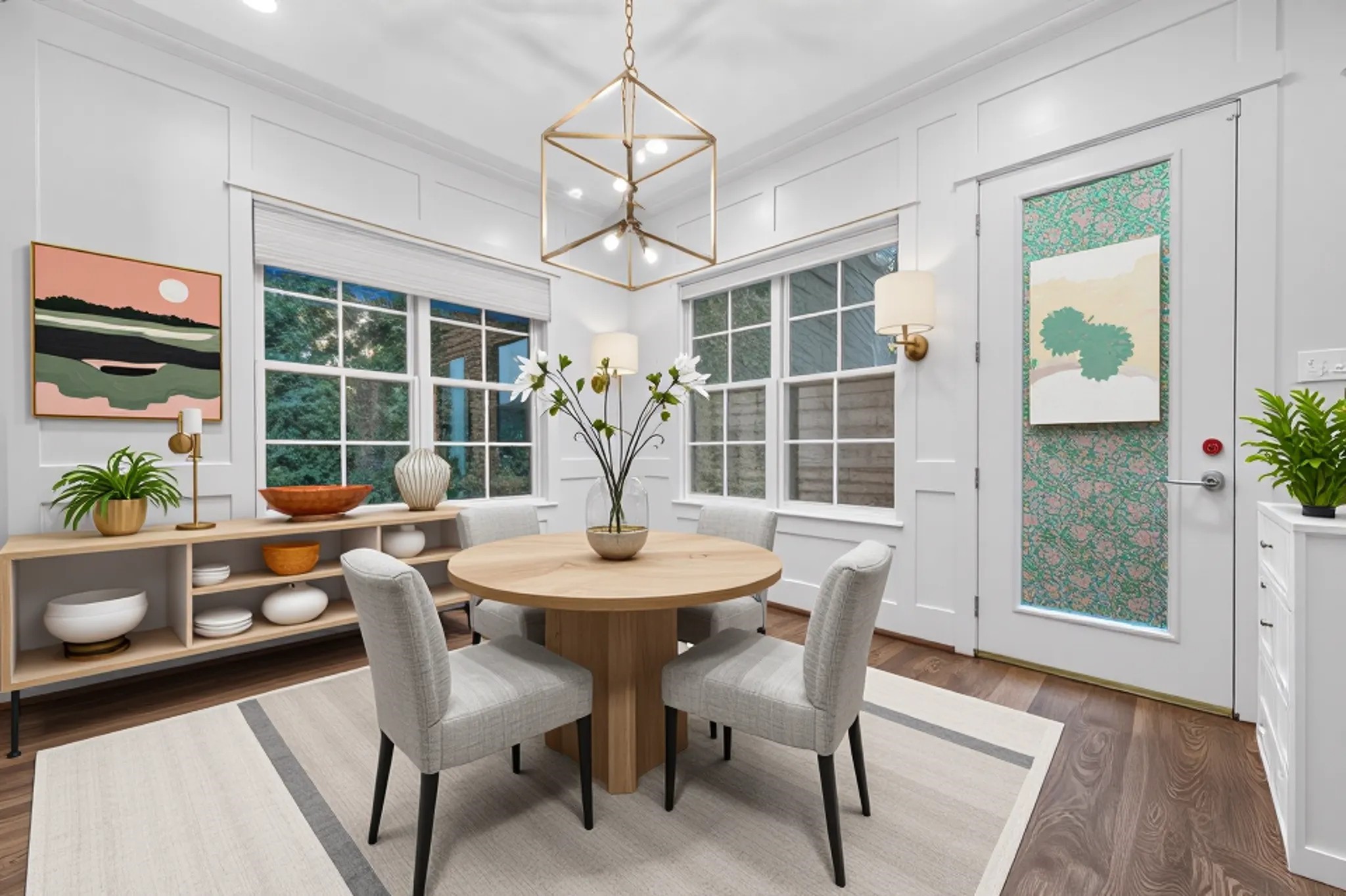 428 Marshall Street Houston, TX 77006 - Photo 14 of 36 a view of a dining room with furniture window and outside view