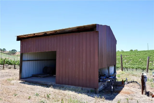 a view of a patio with table and chairs potted plants and palm tree