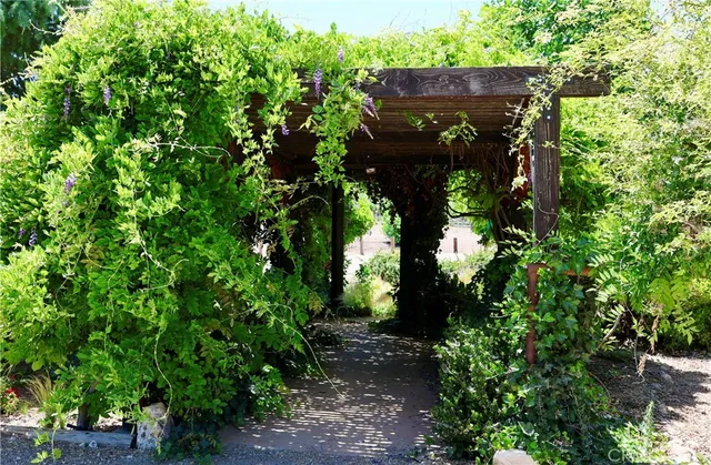 a view of a wooden door