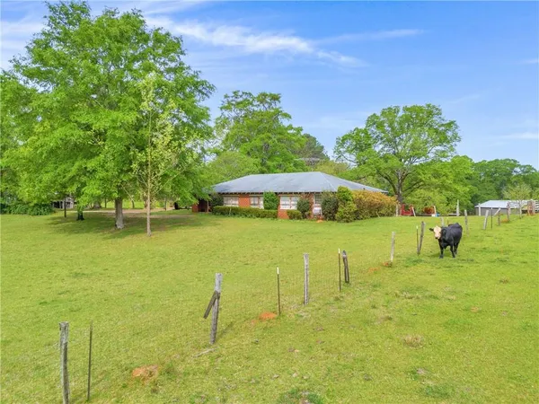 a view of an outdoor space and a yard