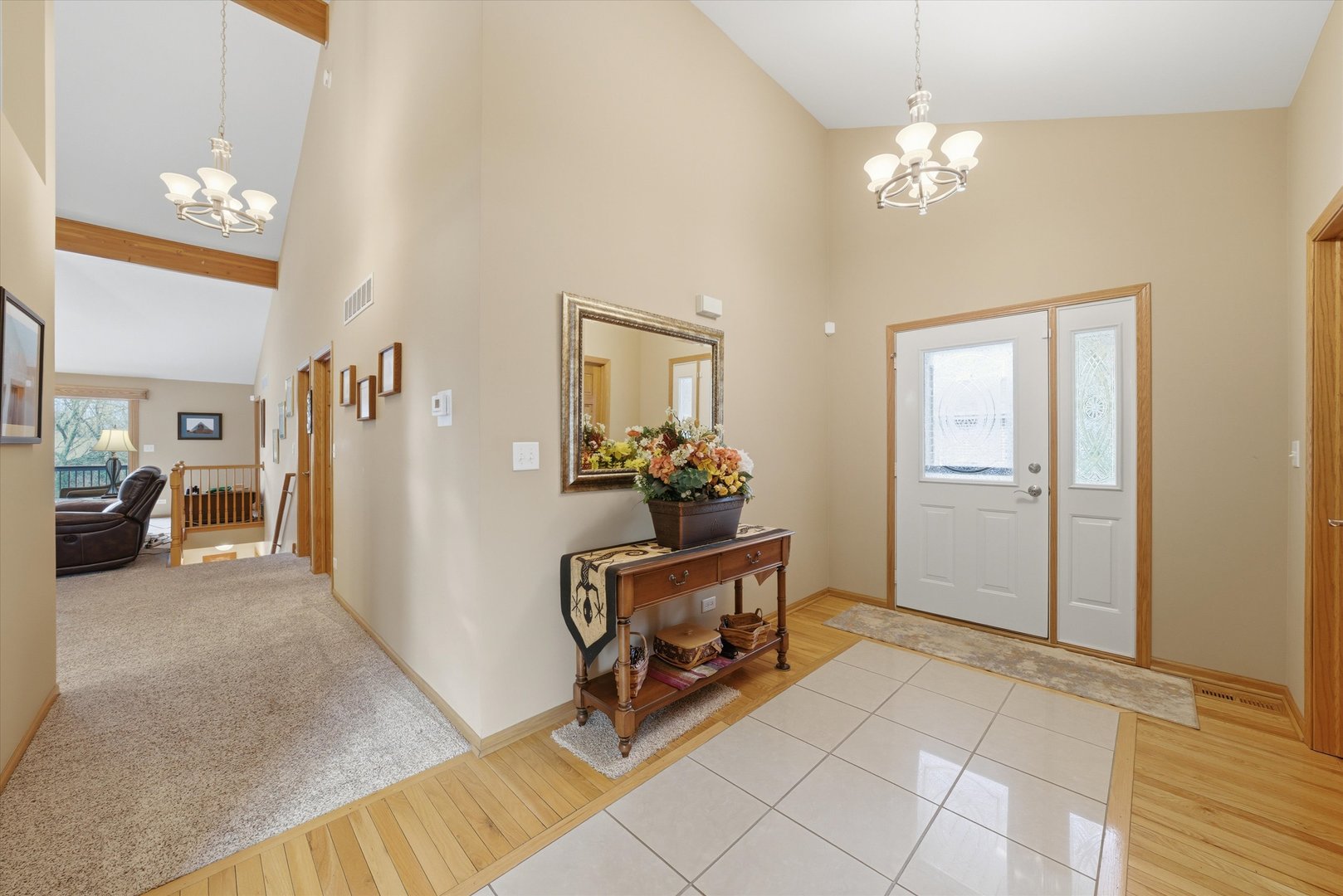 3688 Warwick Drive Crete, IL 60417 - Photo 5 of 27 a living room with furniture and a chandelier