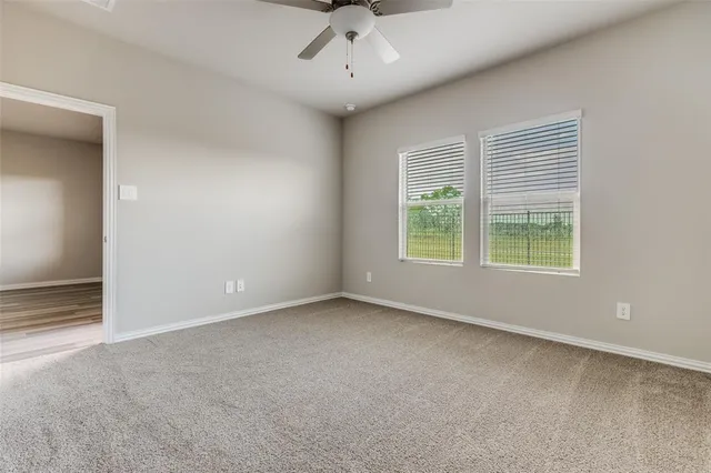 an empty room with a window