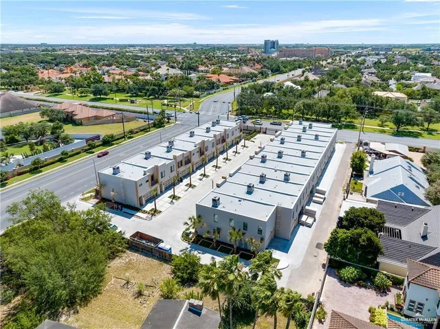 an aerial view of a city