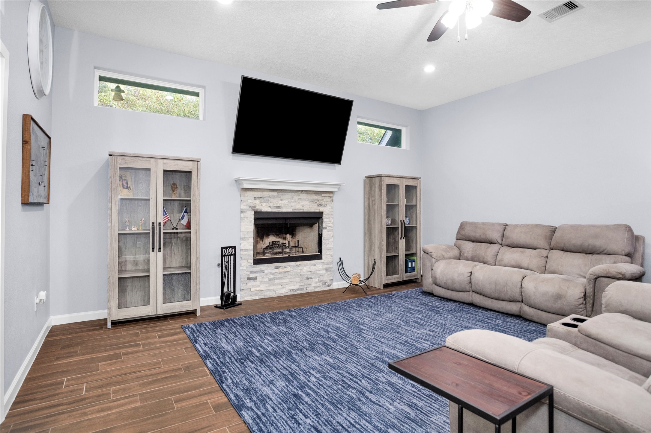 1057 Magnolia Point Drive Huffman, TX 77336 - Photo 24 of 48 Sit back, watch tv and feel the fireplace from your chair