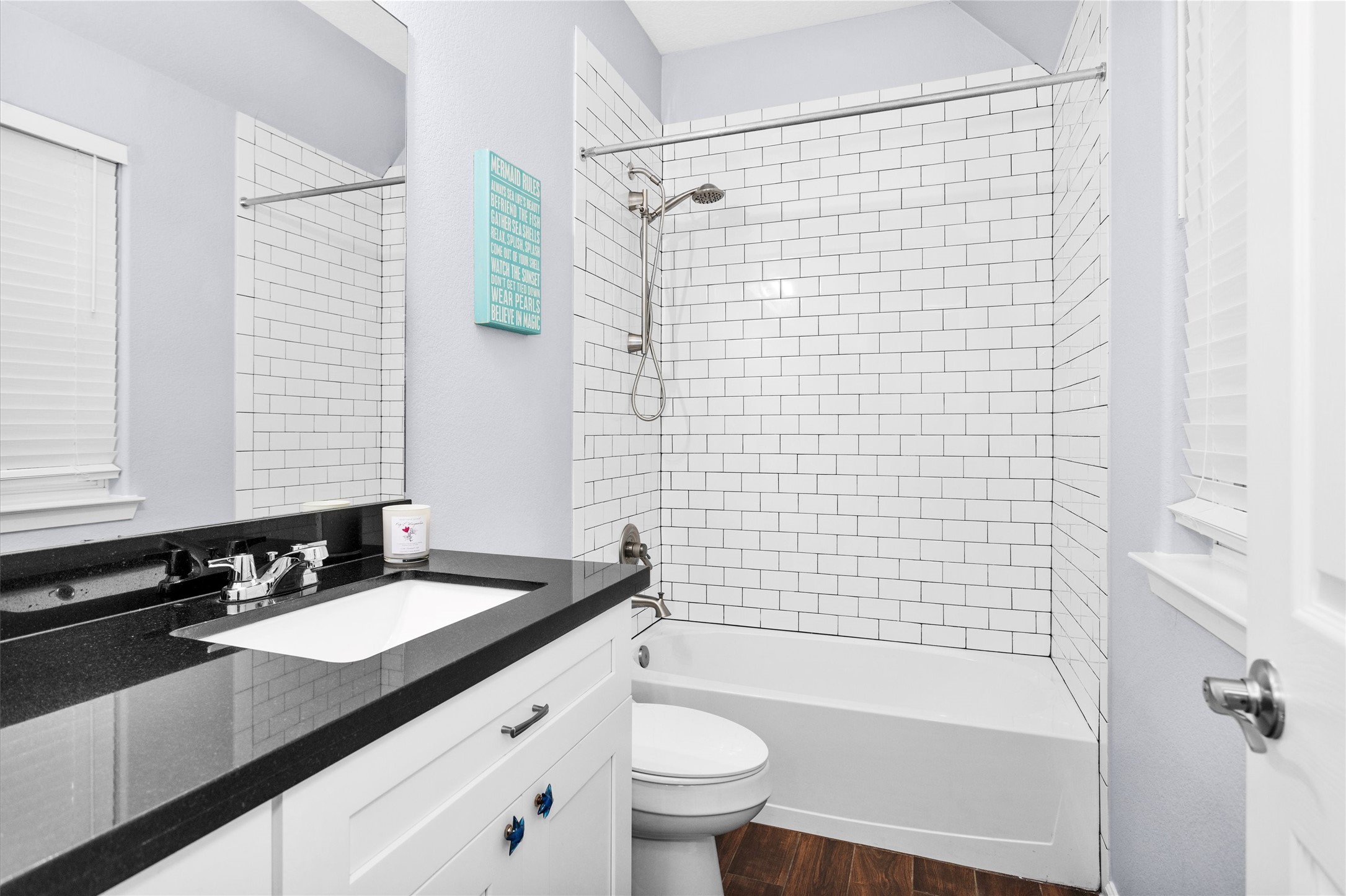 1057 Magnolia Point Drive Huffman, TX 77336 - Photo 10 of 48 Second bath has combination shower/tub with tile & beautiful countertop