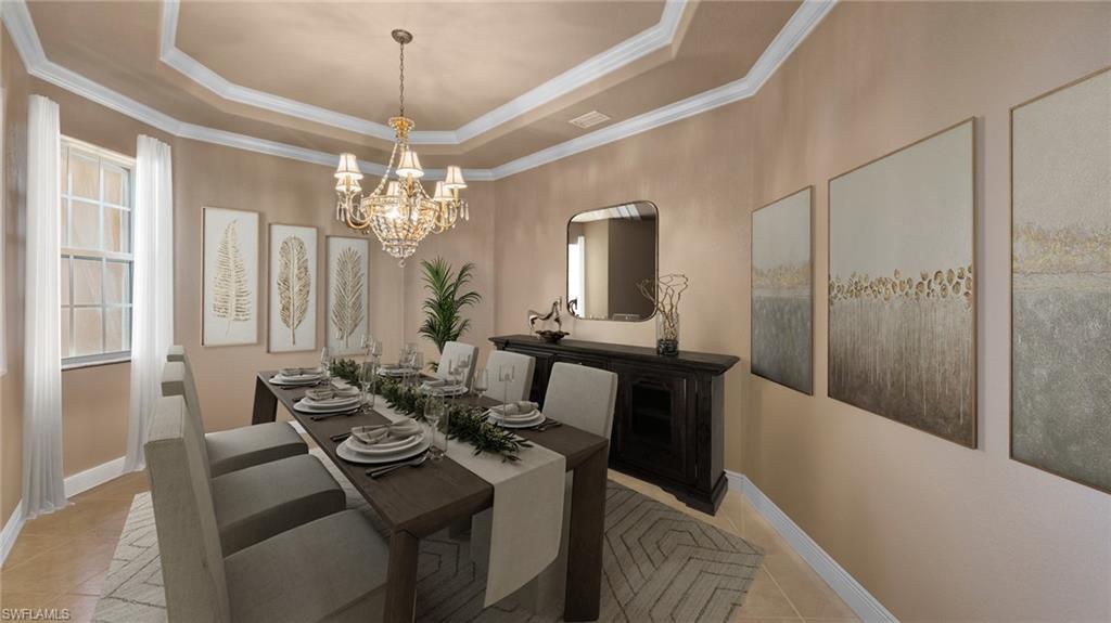 19260 La Serena Drive Estero, FL 33967 - Photo 16 of 48 a view of a dining room with furniture and chandelier