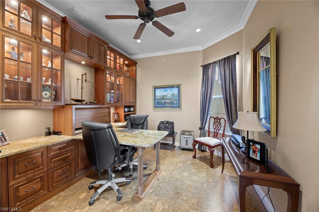 19260 La Serena Drive Estero, FL 33967 - Photo 17 of 48 a view of a workspace with furniture and a window