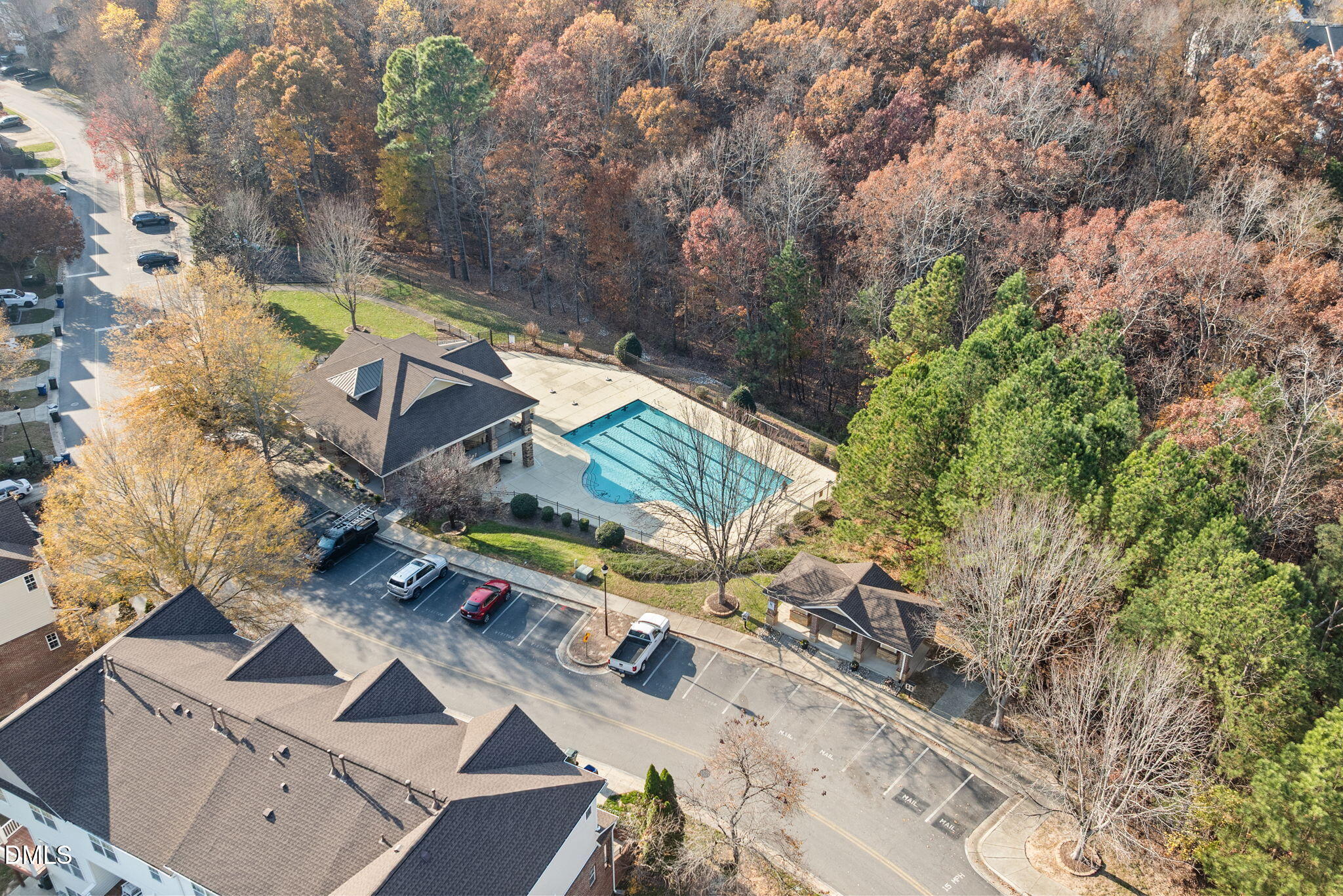 4424 Sugarbend Way Raleigh, NC 27606 - Photo 35 of 38 an aerial view of a house with a yard