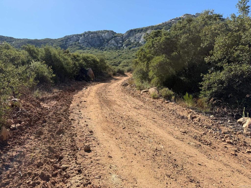 2413-2425 Oak Valley Trail Jamul, CA 91935 - Photo 36 of 40 a view of a dry yard with mountains in the background