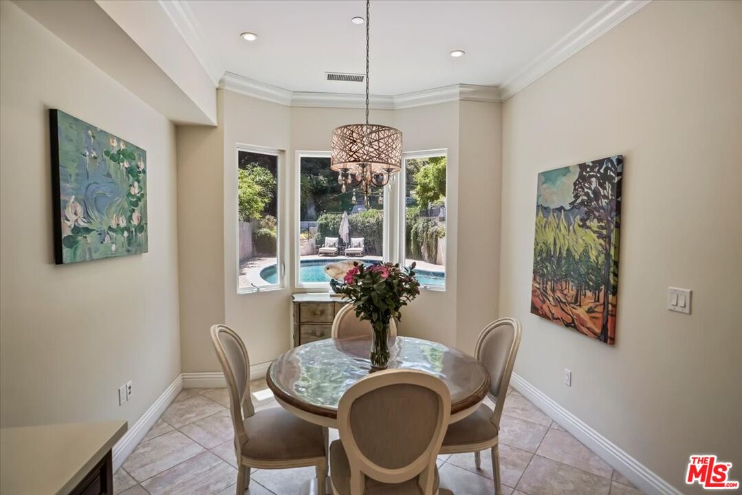1701 Roscomare Road Los Angeles, CA 90077 - Photo 17 of 45 a dining room with furniture and window