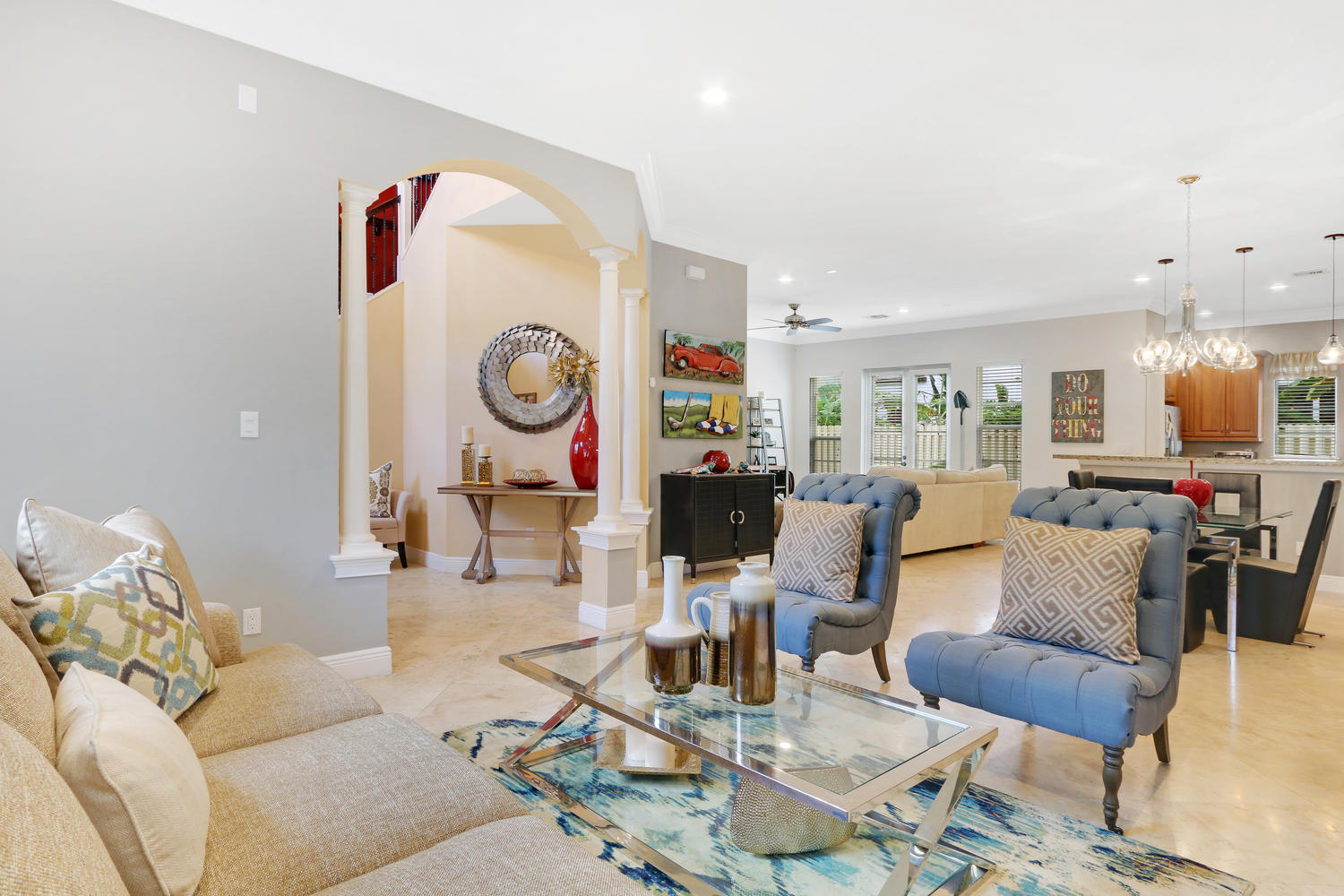 98 Via Poinciana Lane Boca Raton, FL 33487 - Photo 9 of 38 a living room with furniture and wooden floor