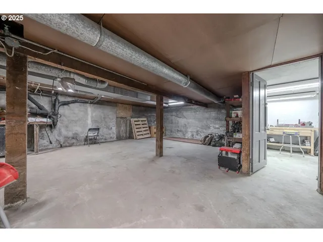 a view of a storage room