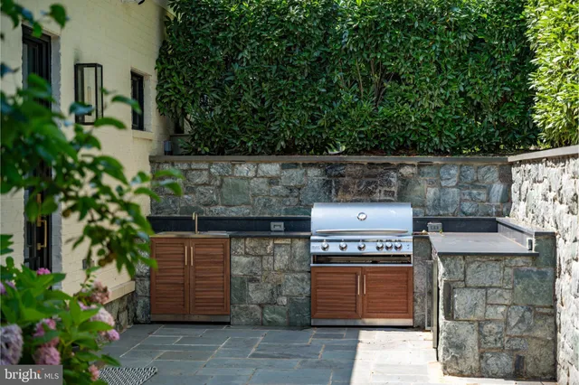 a view of a backyard with a garden