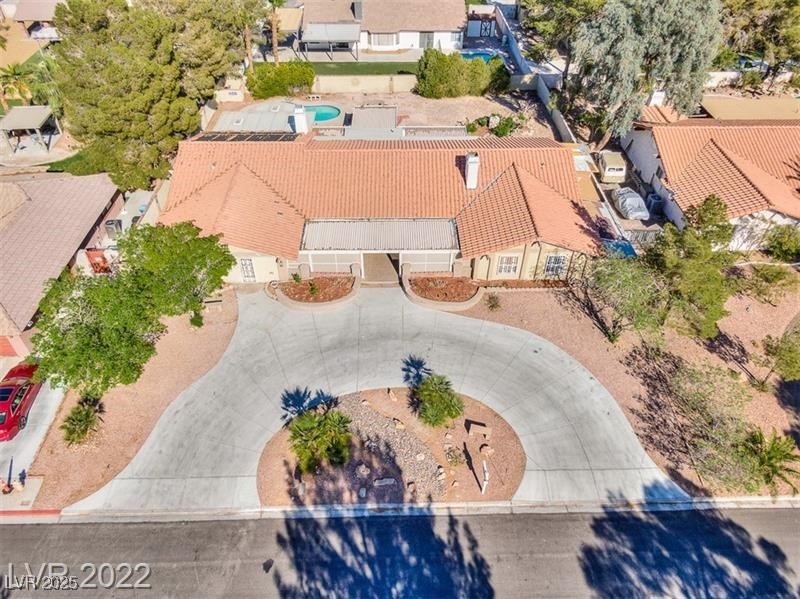 View from above of property