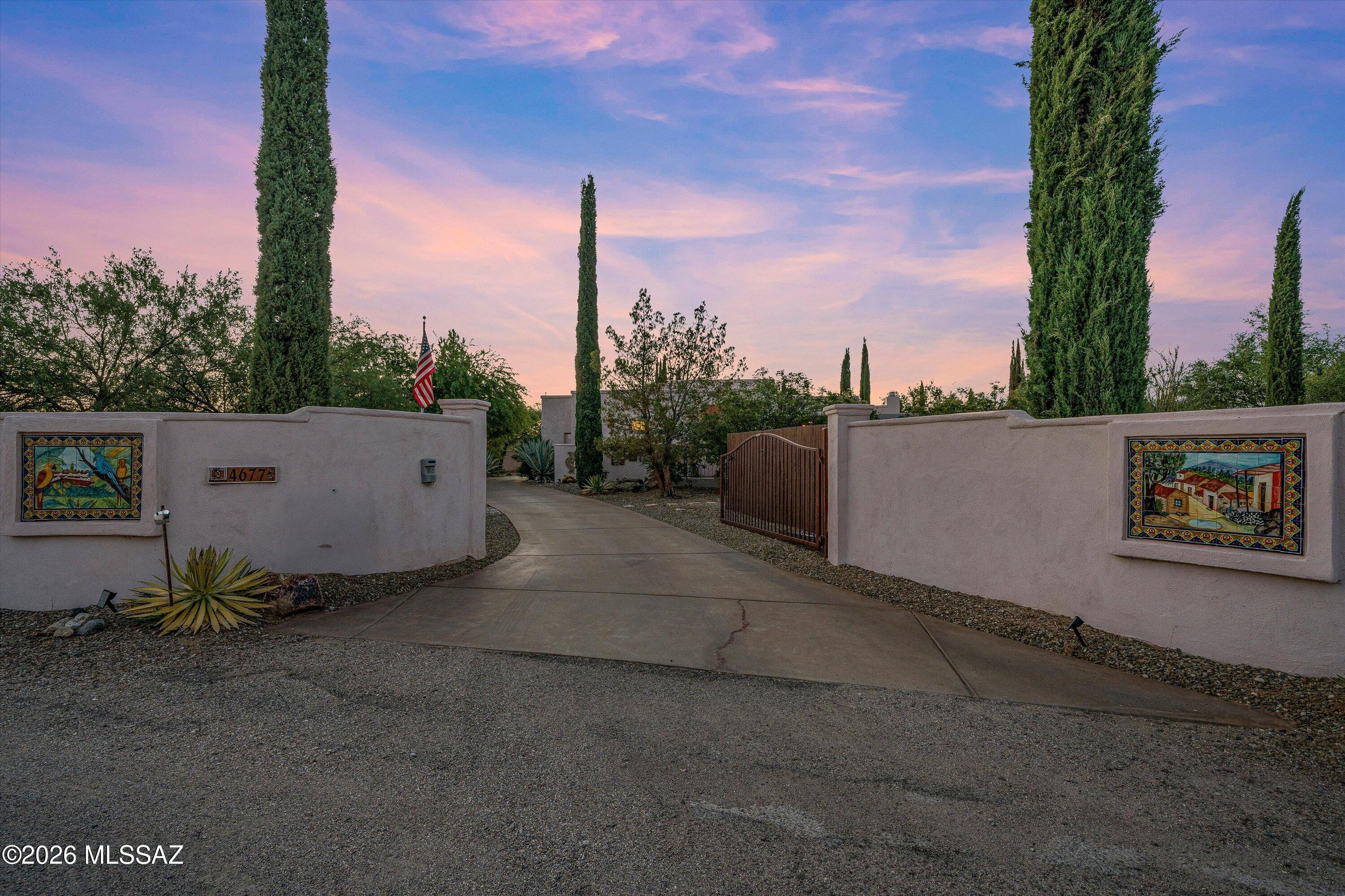 4677 East Rail N Road Tucson, AZ 85739 - Photo 40 of 48 Gated Entrance with intercom inside the house