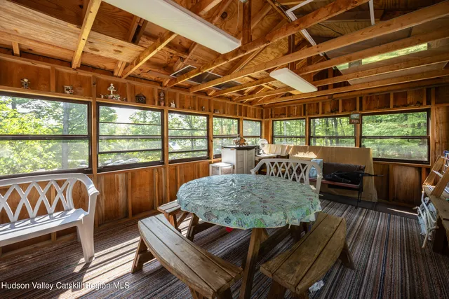 a outdoor space with furniture