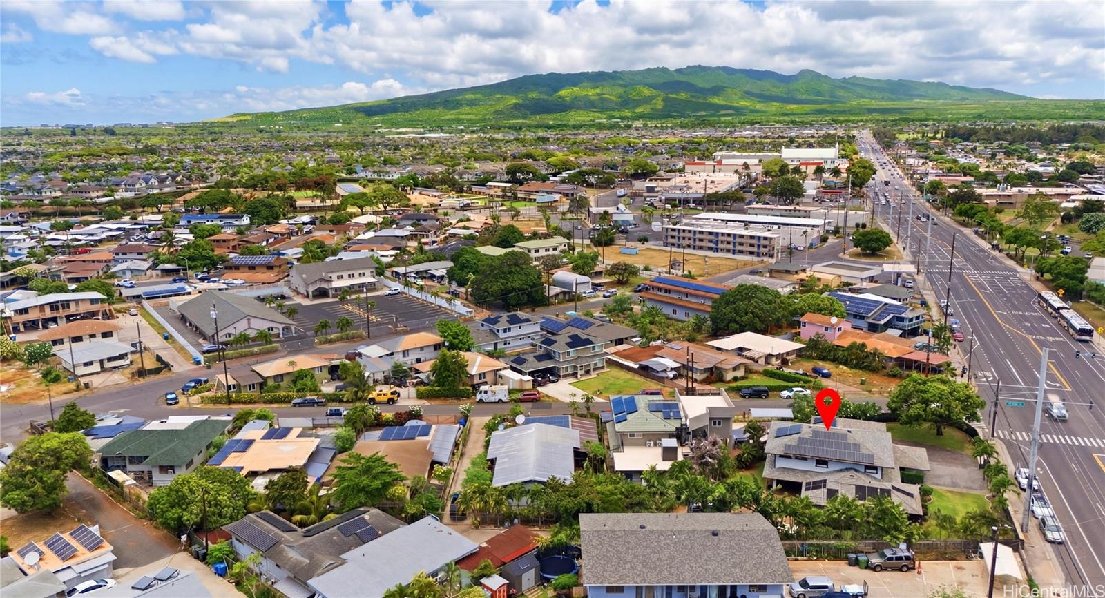 91-779 Fort Weaver Road Ewa Beach, HI 96706 - Photo 24 of 25 Aerial view showcasing the expansive corner lot property and surrounding neighborhood layout.