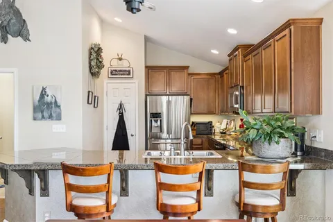 a dining room with chairs