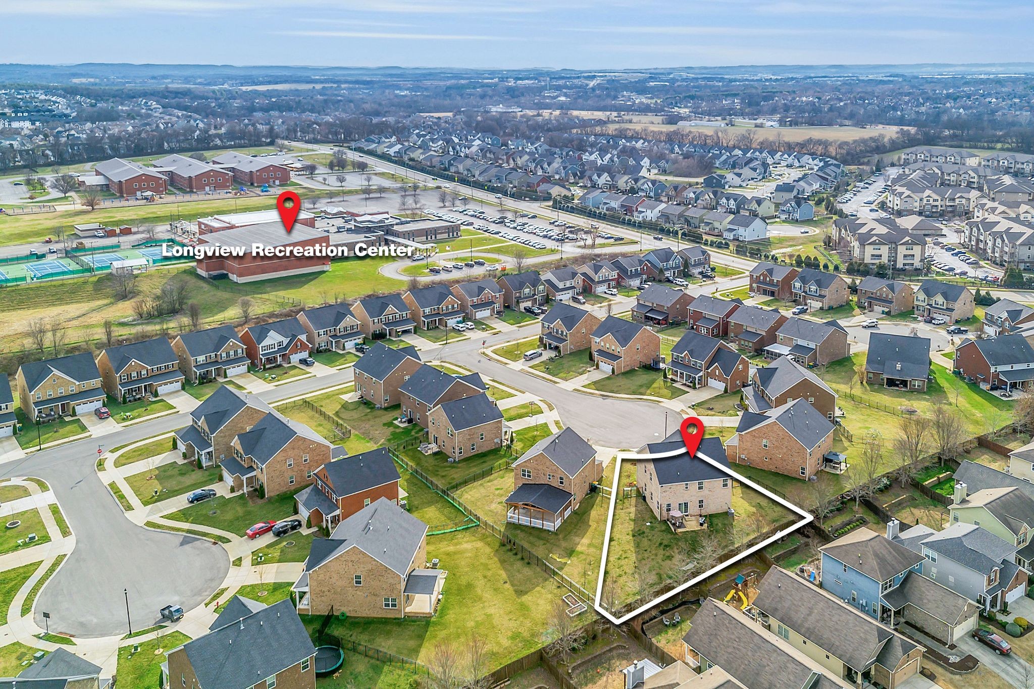 308 Finnegan Ct Spring Hill Spring Hill, TN 37174 - Photo 35 of 35 an aerial view of residential houses with outdoor space