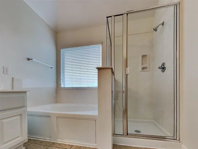 a bathroom with a shower and a sink