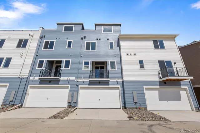 a view of a building with a door