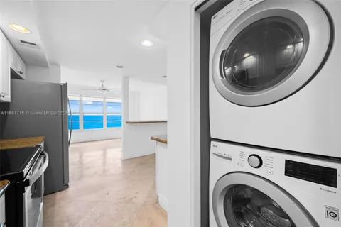 a view of a balcony with an outdoor space