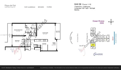 $850,000 | 3500 Galt Ocean Drive, Unit 1506, Fort Lauderdale, FL 33308