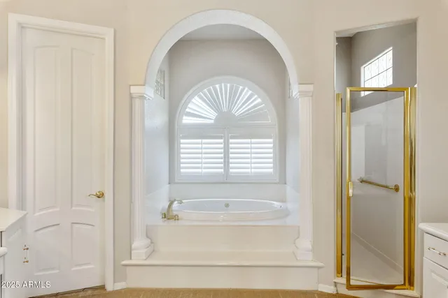 a aerial view of a house with a yard