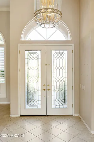 a front view of a house with natural light