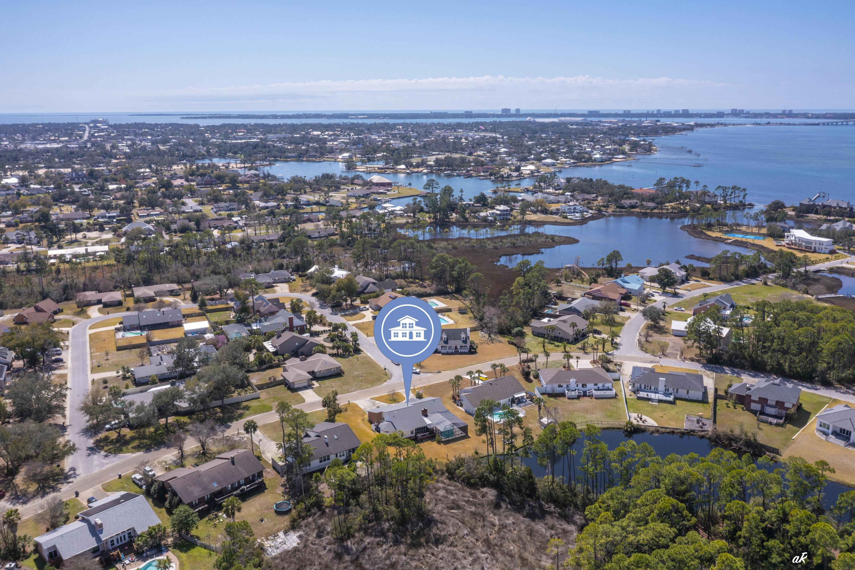 2910 Kings Harbour Road Panama City, FL 32405 - Photo 49 of 50 an aerial view of a city with lots of residential buildings