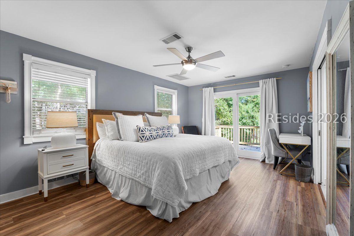 74 Otter Road Hilton Head Island, SC 29928 - Photo 17 of 41 Master bedroom with new private deck off the back