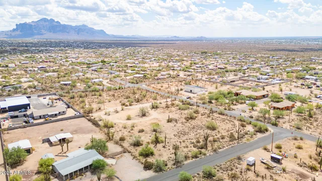 a view of a house with a mountain