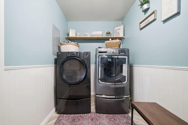 a close view of a refrigerator in kitchen