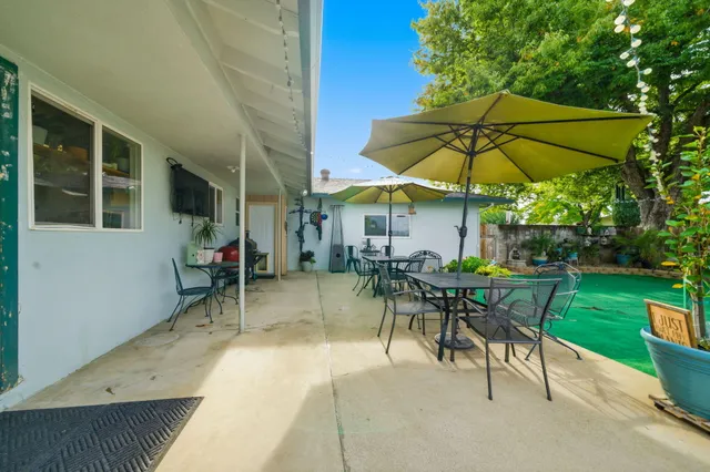 a view of outdoor space yard deck patio and outdoor seating