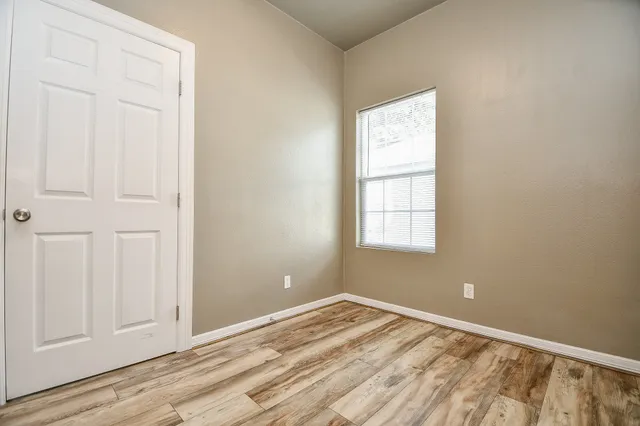 an empty room with a window