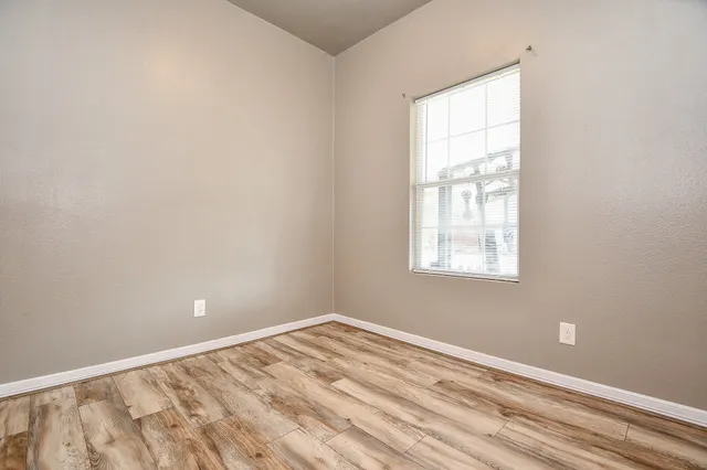 an empty room with a window