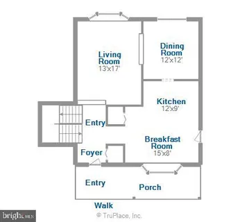 a view of a garden area with painted walls