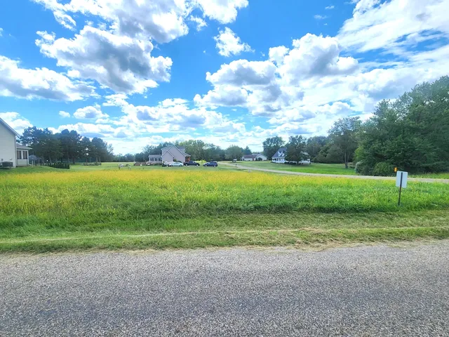 a view of a golf course with a yard